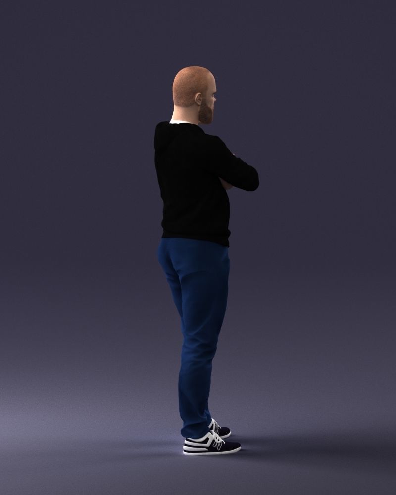 000215 Lifelike 3D Scanned Man Realistic Urban Male Model 1121 3D model_15