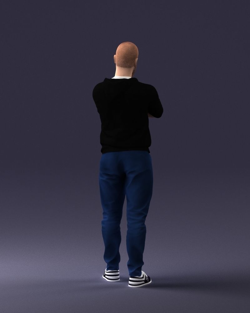 000215 Lifelike 3D Scanned Man Realistic Urban Male Model 1121 3D model_18