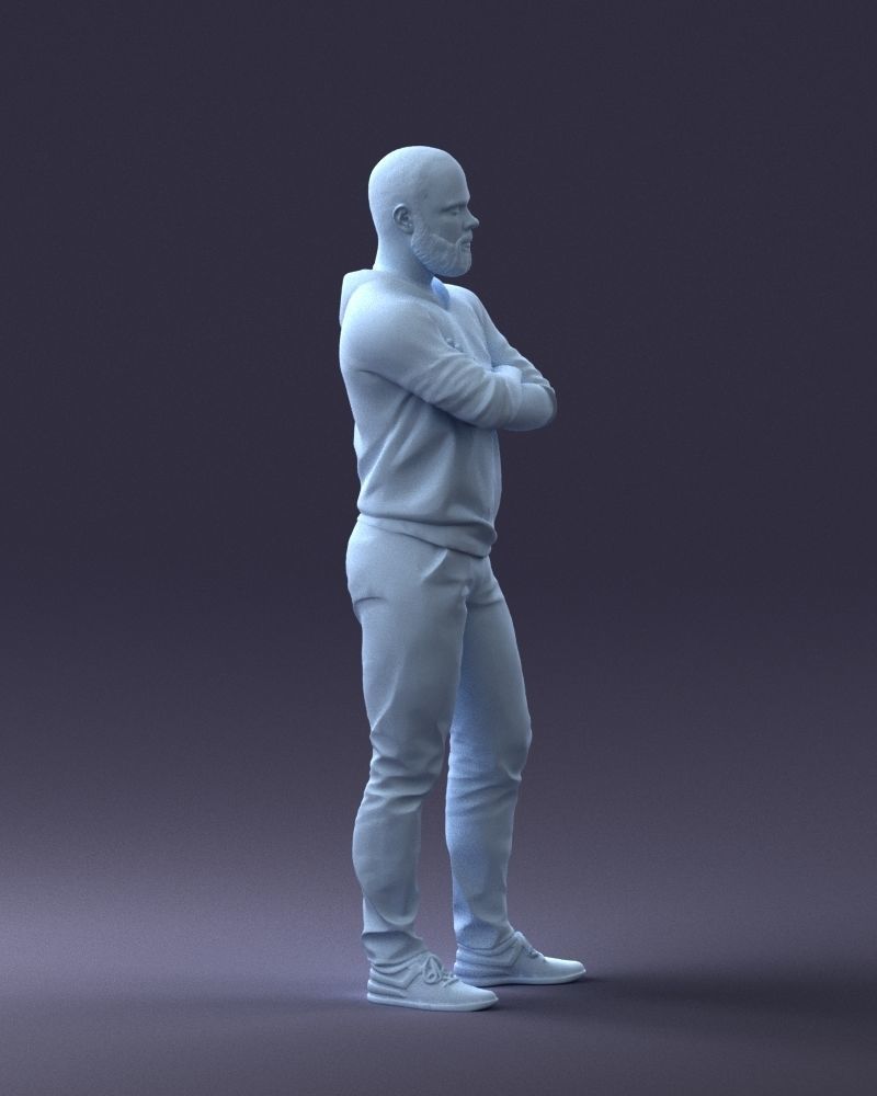 000215 Lifelike 3D Scanned Man Realistic Urban Male Model 1121 3D model_13