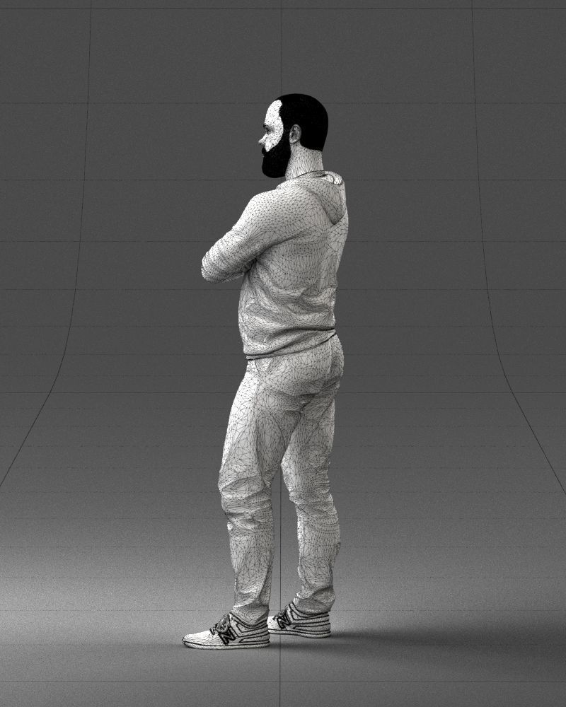 000215 Lifelike 3D Scanned Man Realistic Urban Male Model 1121 3D model_26