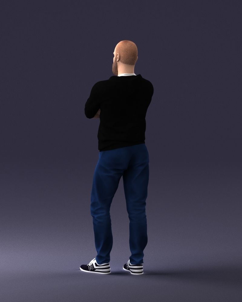 000215 Lifelike 3D Scanned Man Realistic Urban Male Model 1121 3D model_21