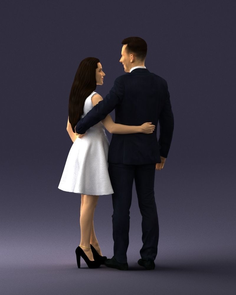000345 Elegant Couple in Evening Attire 3D model_19