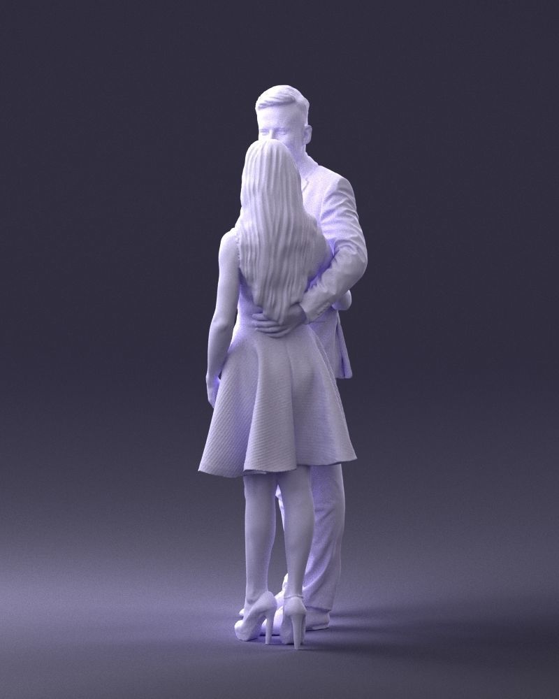 000345 Elegant Couple in Evening Attire 3D model_26