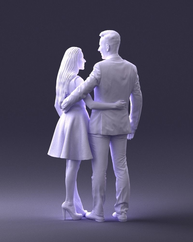 000345 Elegant Couple in Evening Attire 3D model_20