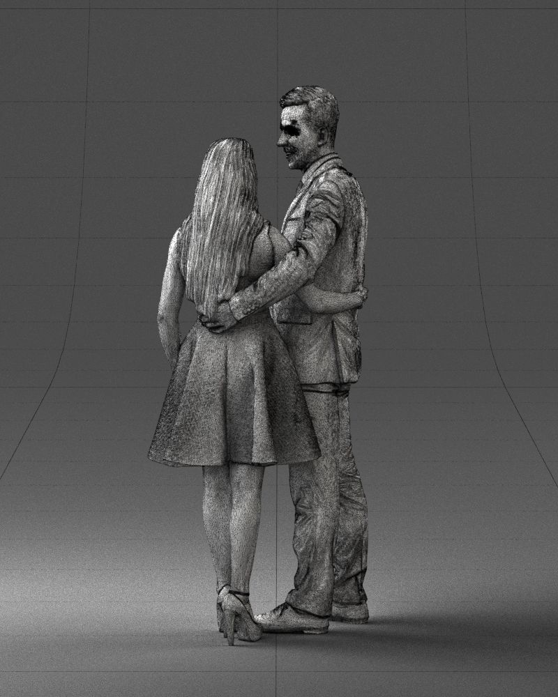 000345 Elegant Couple in Evening Attire 3D model_24