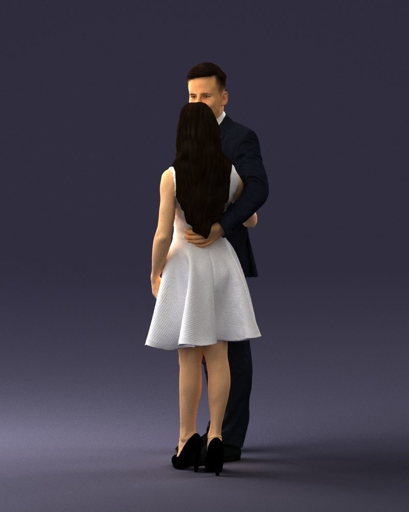 000345 Elegant Couple in Evening Attire 3D model_25
