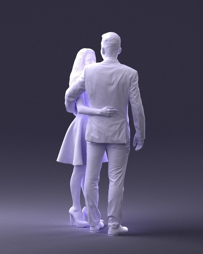 000345 Elegant Couple in Evening Attire 3D model_17