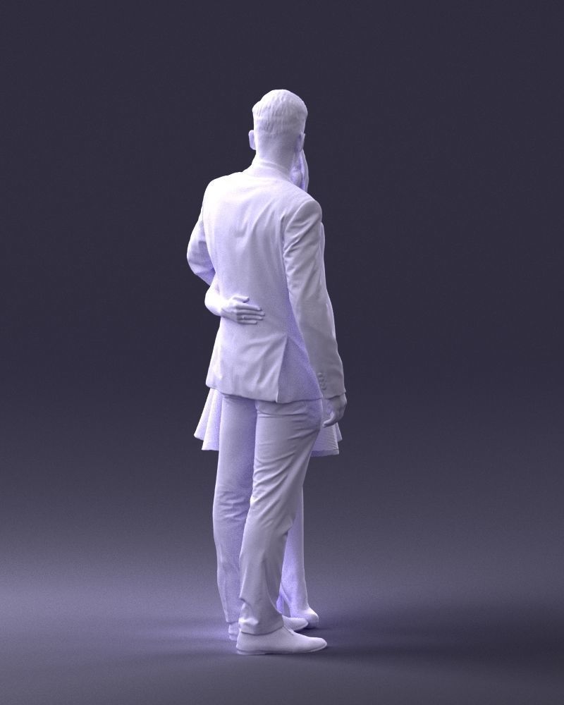 000345 Elegant Couple in Evening Attire 3D model_14