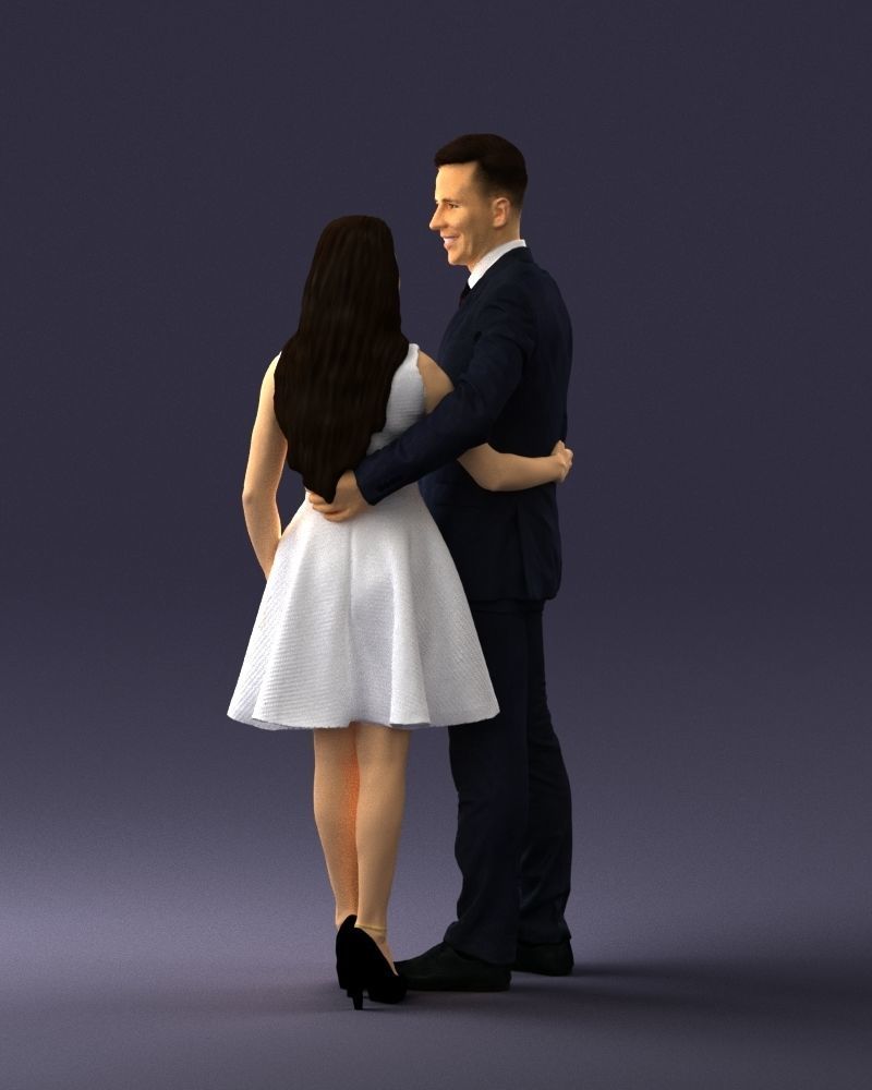 000345 Elegant Couple in Evening Attire 3D model_22