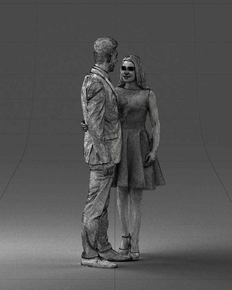 000345 Elegant Couple in Evening Attire 3D model_12