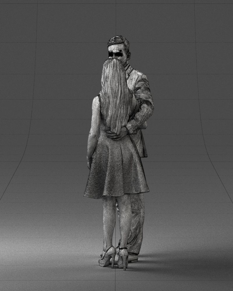 000345 Elegant Couple in Evening Attire 3D model_27