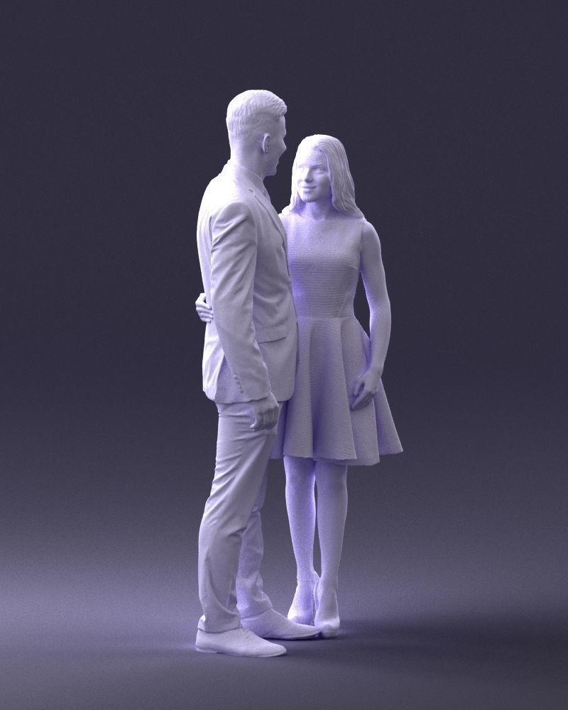 000345 Elegant Couple in Evening Attire 3D model_11