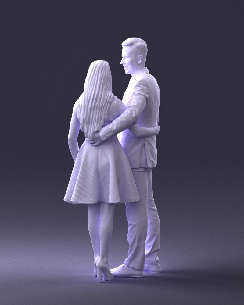 000345 Elegant Couple in Evening Attire 3D model_23