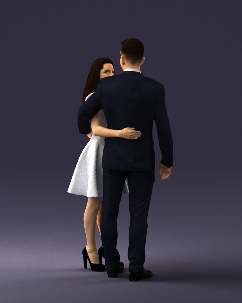 000345 Elegant Couple in Evening Attire 3D model_16