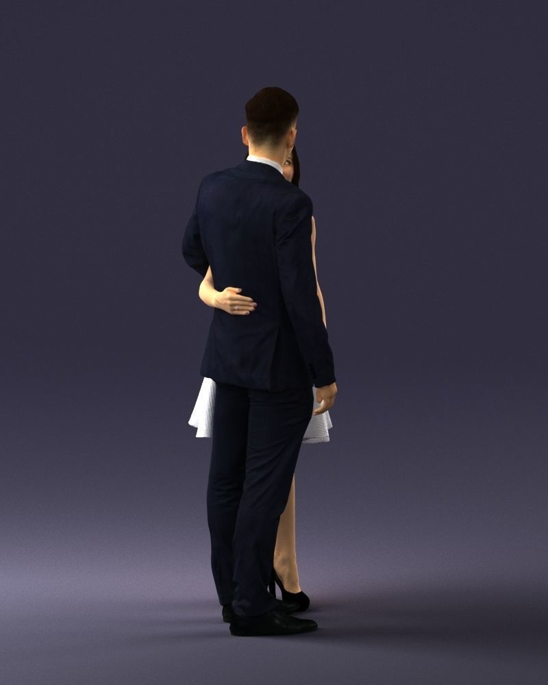 000345 Elegant Couple in Evening Attire 3D model_13