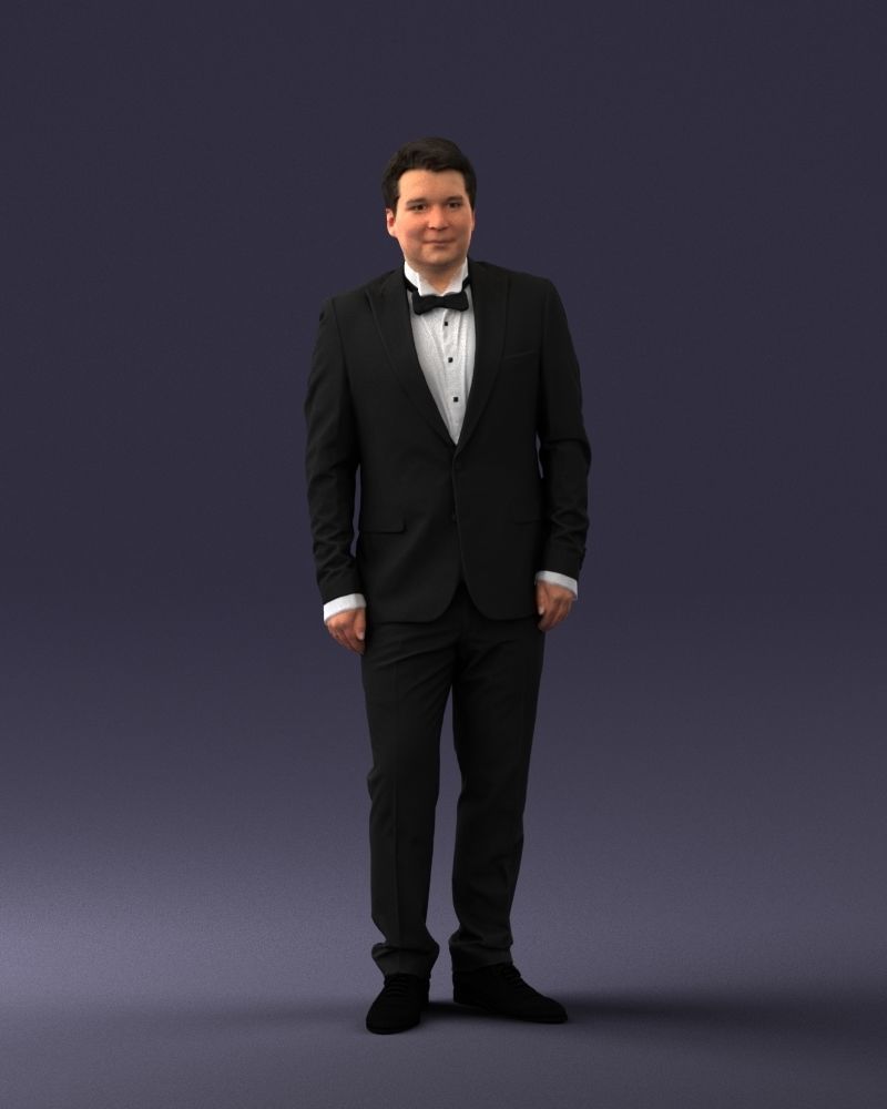 000059 Waiter man 0414 3dp 3D print model_3