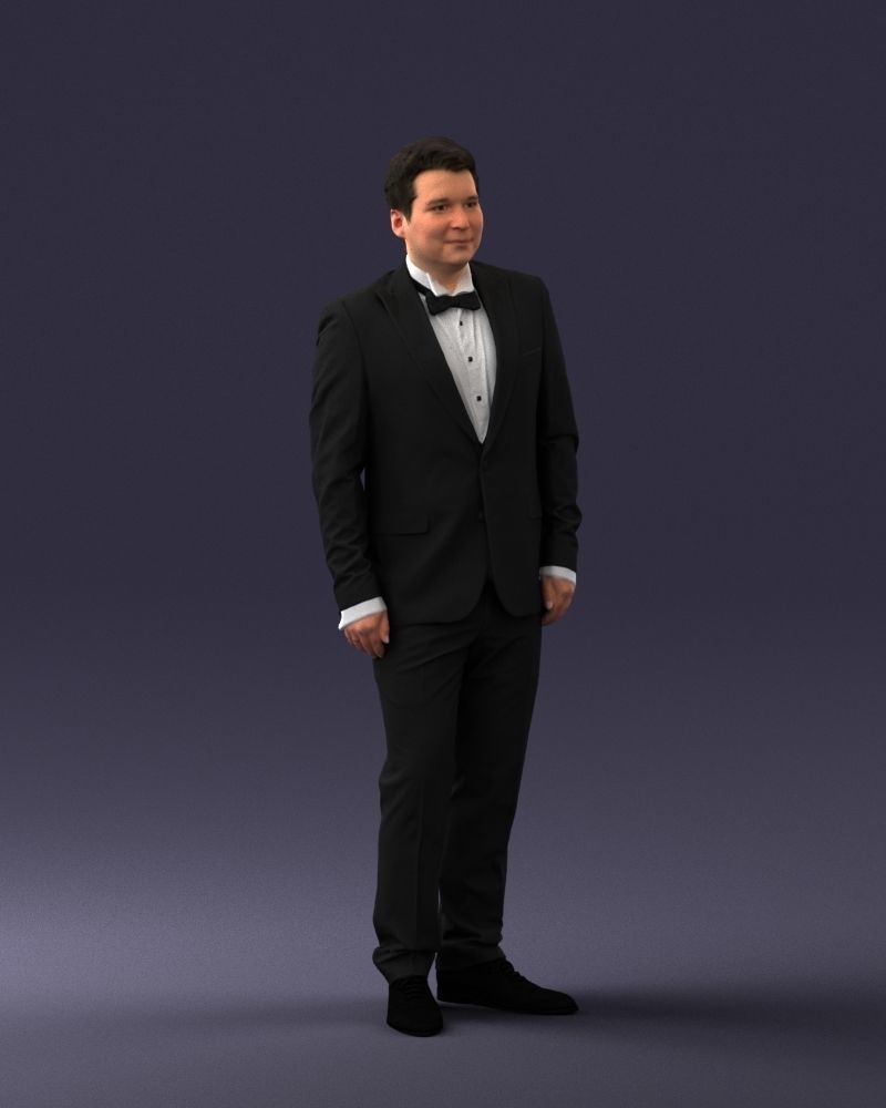 000059 Waiter man 0414 3dp 3D print model_6