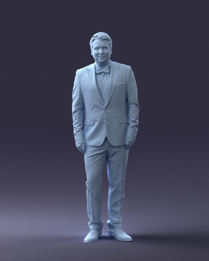 000059 Waiter man 0414 3dp 3D print model_1