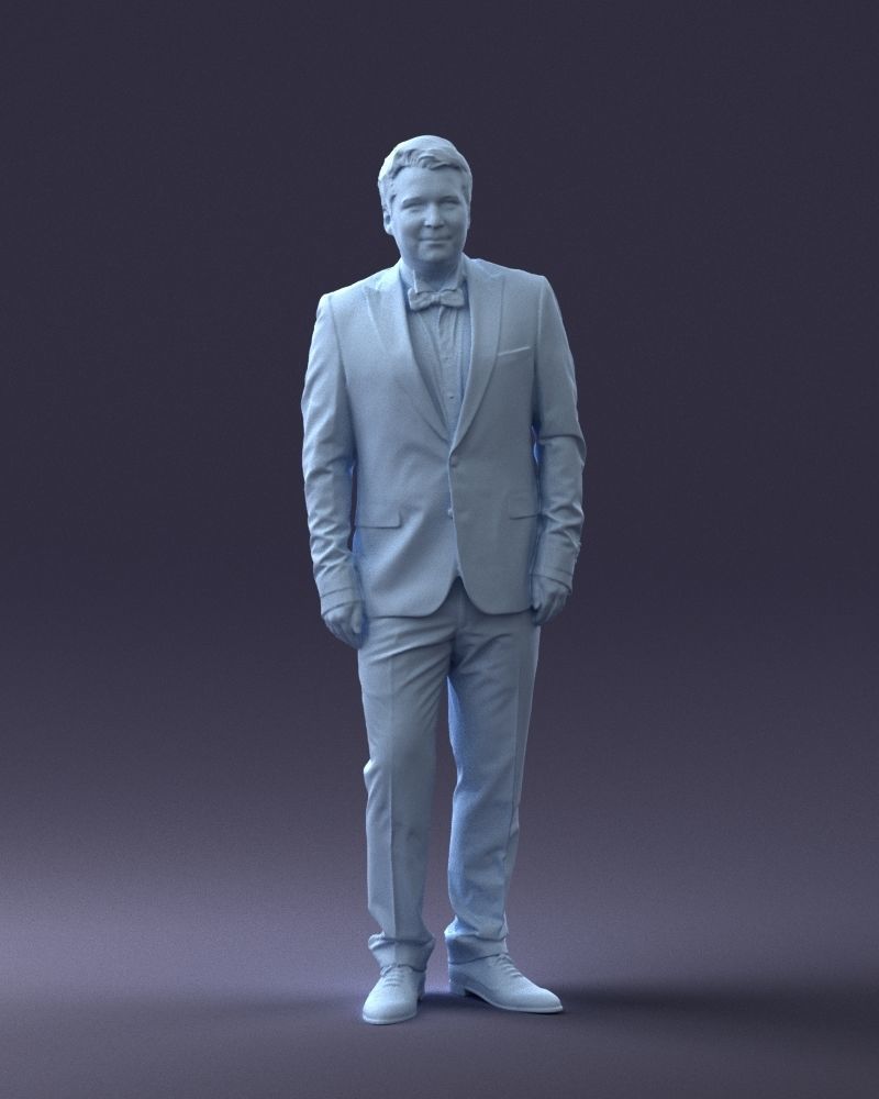 000059 Waiter man 0414 3dp 3D print model_4