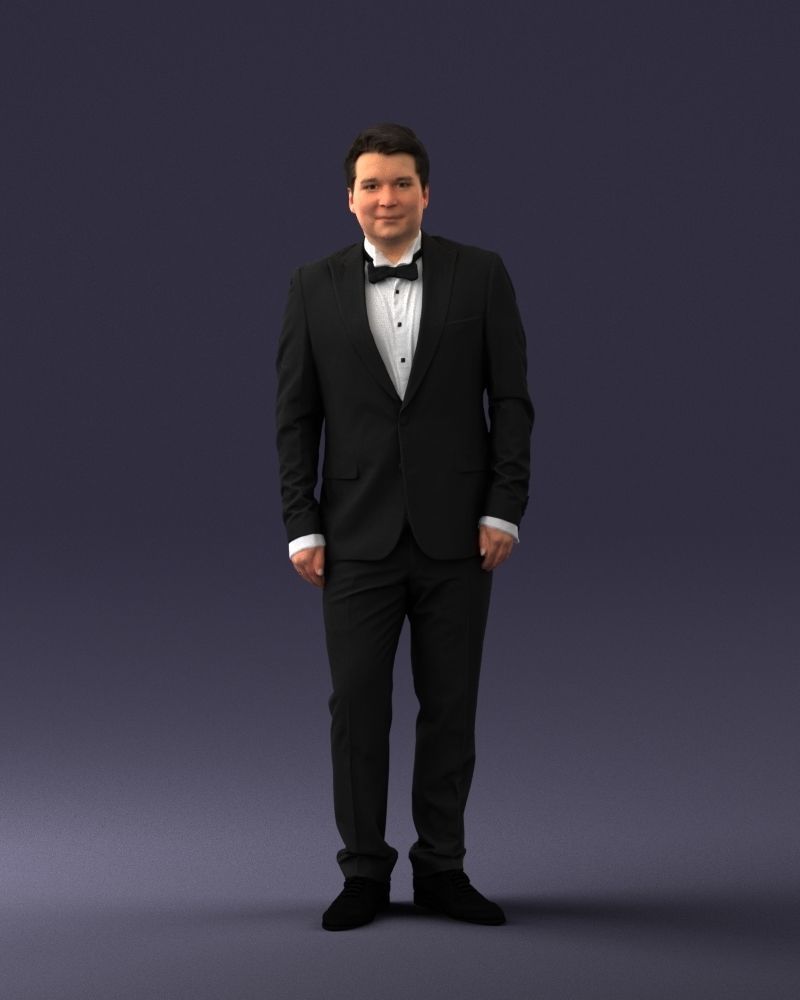 000059 Waiter man 0414 3dp 3D print model_36