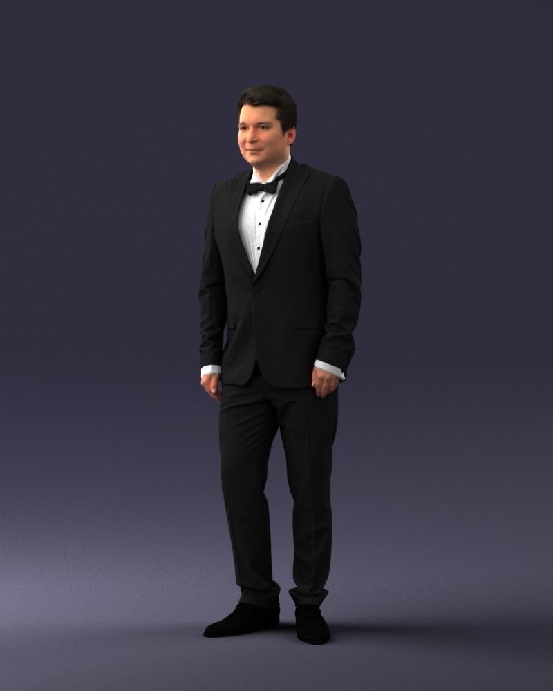 000059 Waiter man 0414 3dp 3D print model_30