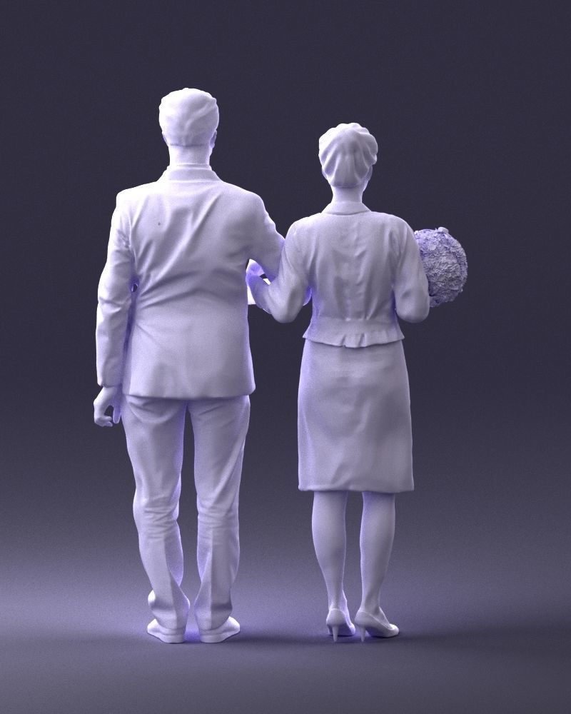 000355 Formal Couple with Bouquet 3D model_20