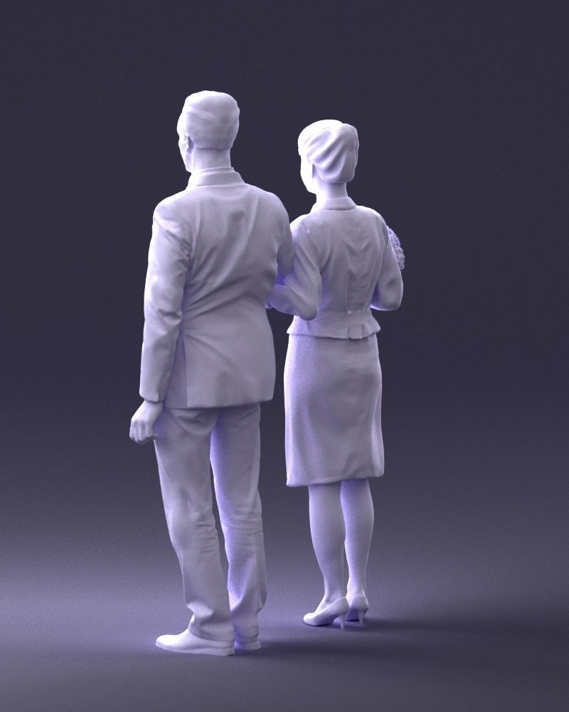 000355 Formal Couple with Bouquet 3D model_23