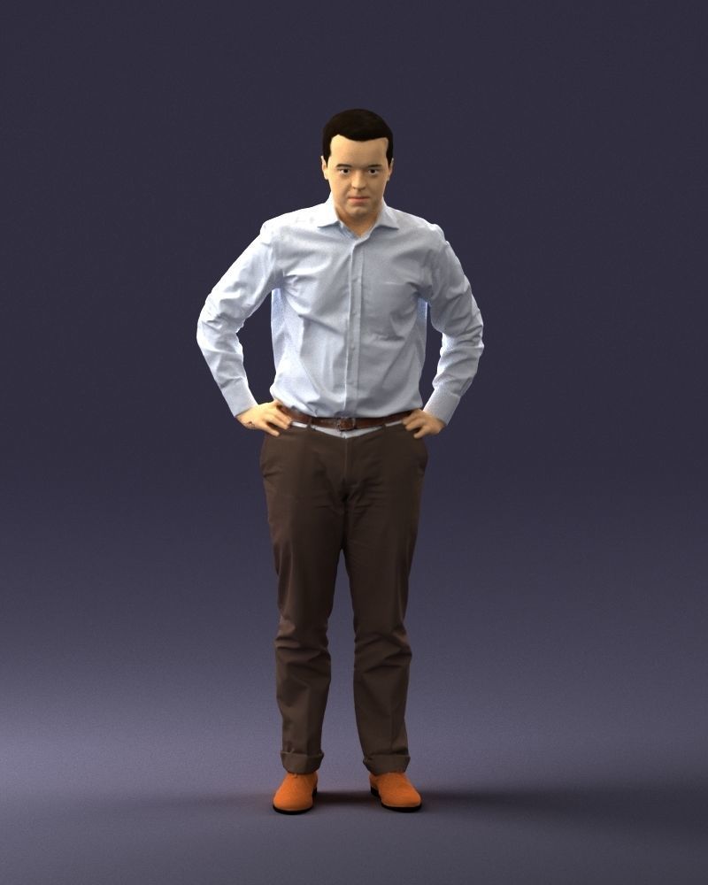 000348 Business Casual Man 3dp 3D print model_4