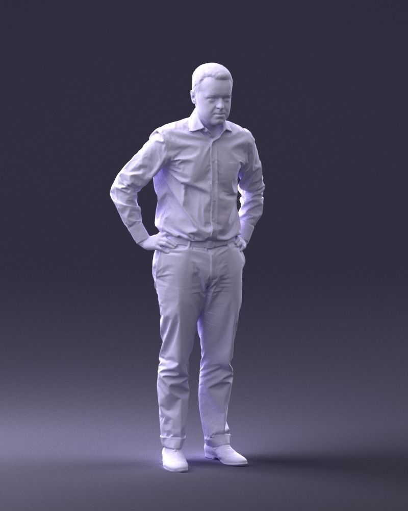 000348 Business Casual Man 3dp 3D print model_8