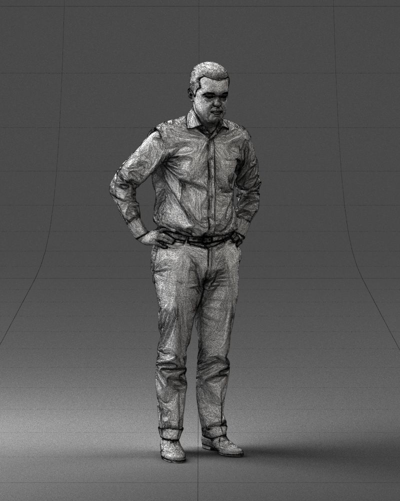 000348 Business Casual Man 3dp 3D print model_9