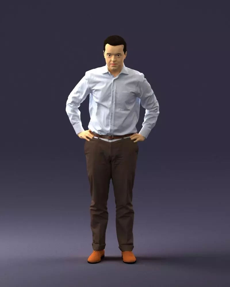 000348 Business Casual Man 3dp 3D print model_0