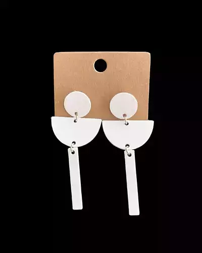 3D Printed Minimalist Geometric Earrings 3D print model