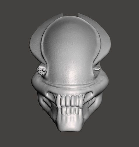 SERPENT PREDATOR BIO MASK HELMET  STL  HIGH-POLY 3D print model