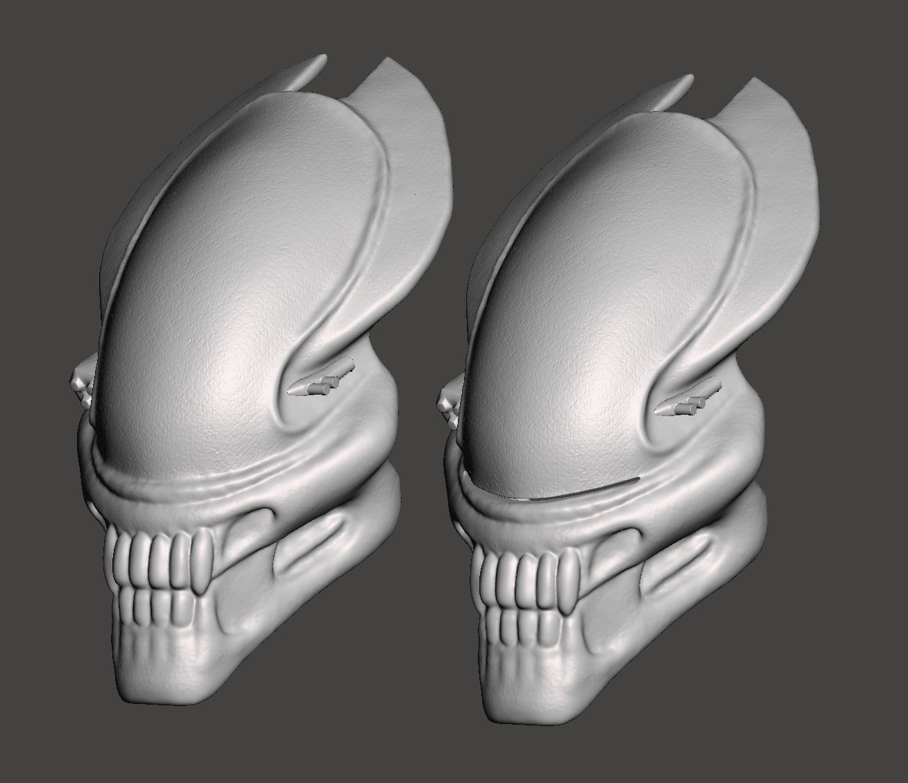 SERPENT PREDATOR BIO MASK HELMET  STL  HIGH-POLY 3D print model_11
