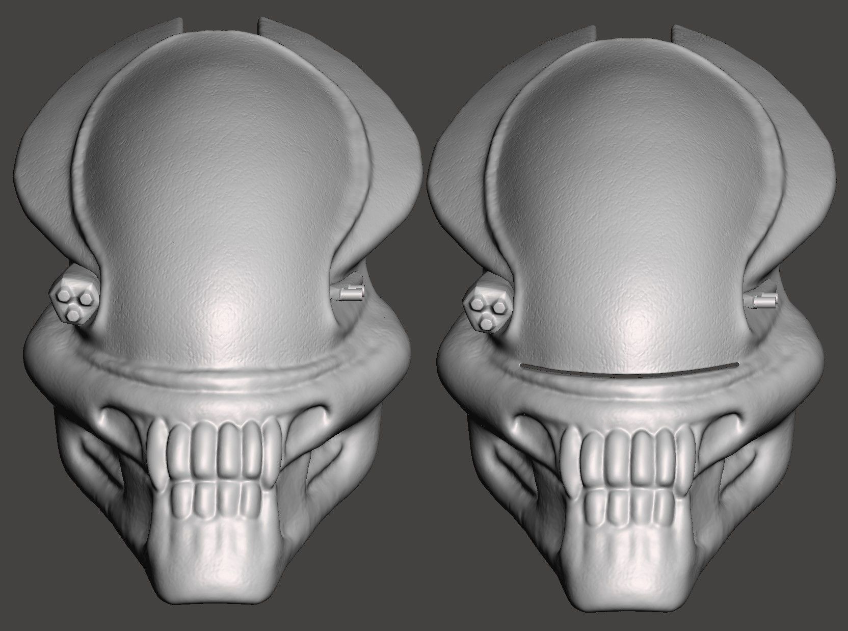 SERPENT PREDATOR BIO MASK HELMET  STL  HIGH-POLY 3D print model_9