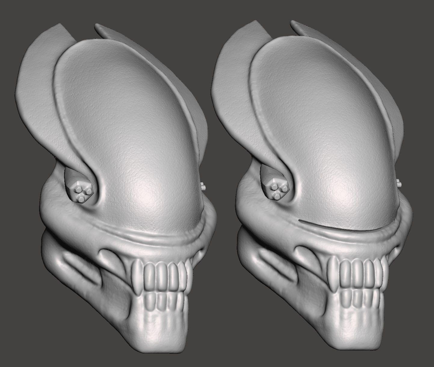 SERPENT PREDATOR BIO MASK HELMET  STL  HIGH-POLY 3D print model_1