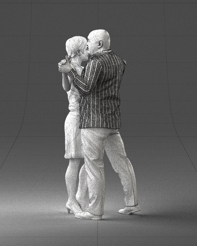 Man and woman dancing 0281 3D model_20