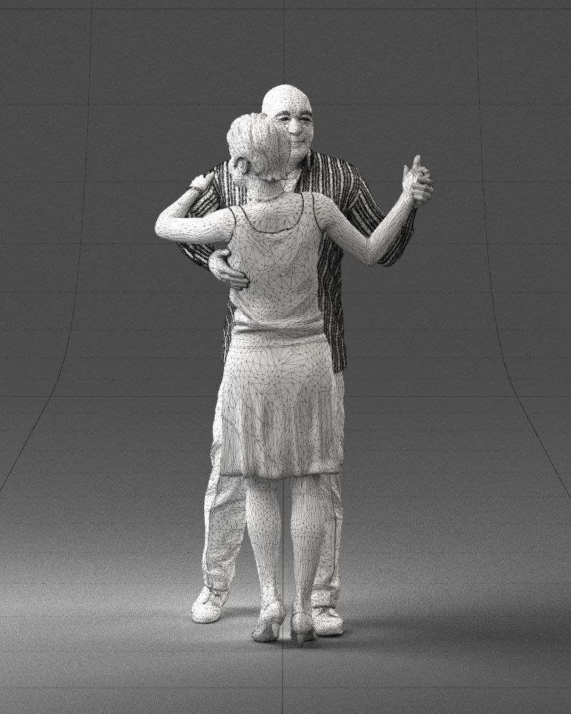 Man and woman dancing 0281 3D model_29