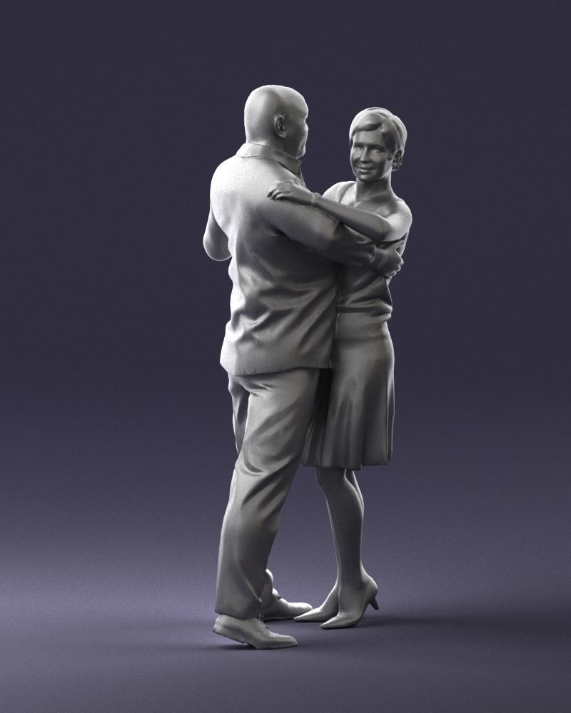 Man and woman dancing 0281 3D model_10