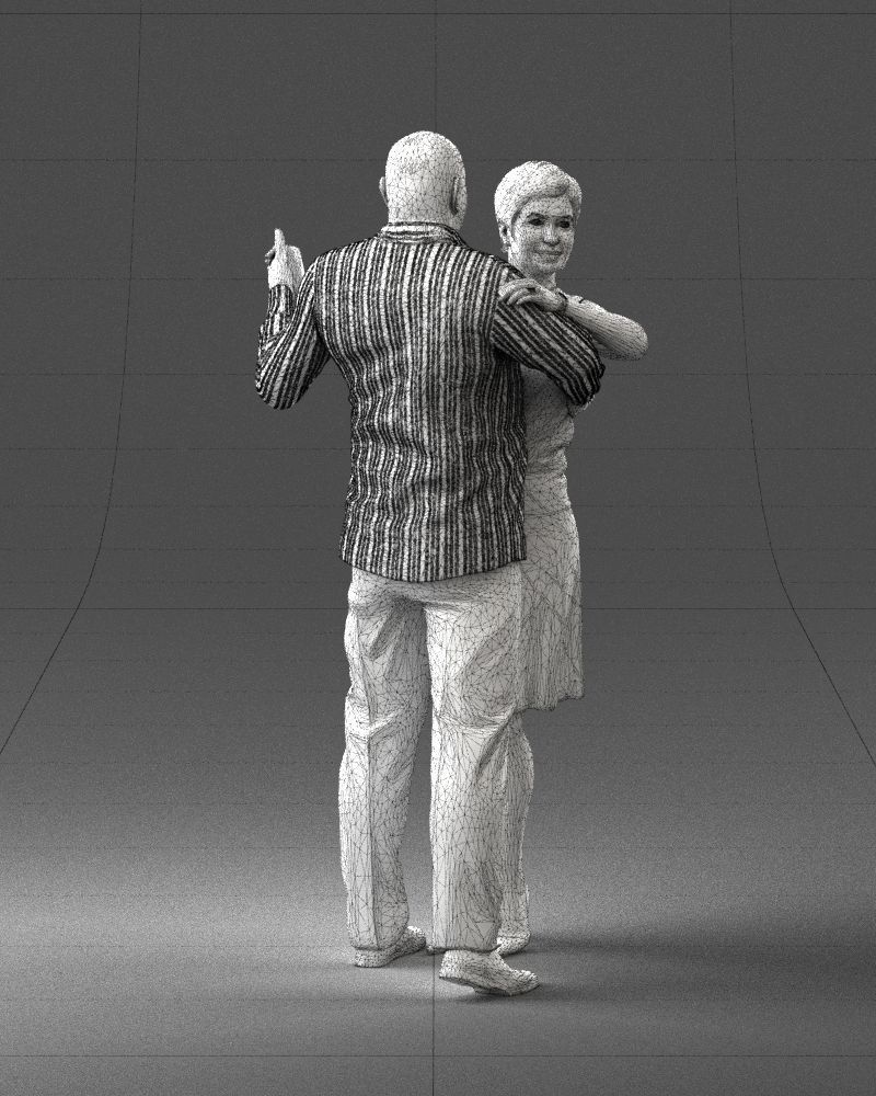 Man and woman dancing 0281 3D model_14