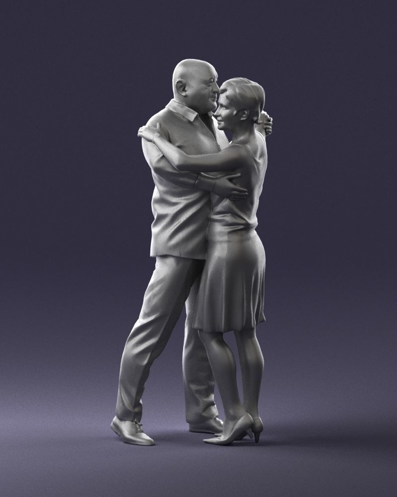Man and woman dancing 0281 3D model_1