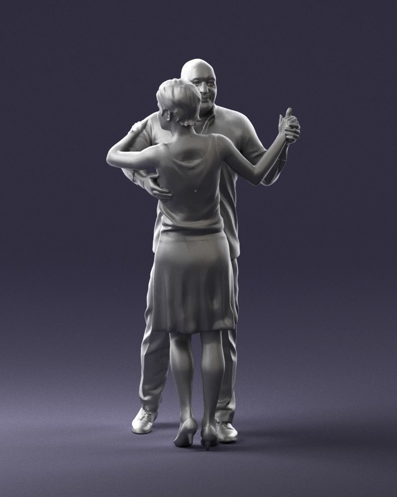 Man and woman dancing 0281 3D model_28