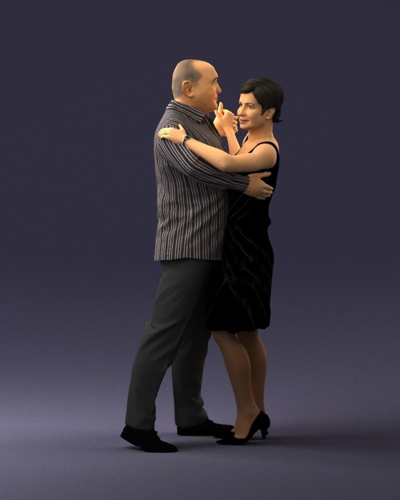 Man and woman dancing 0281 3D model_6