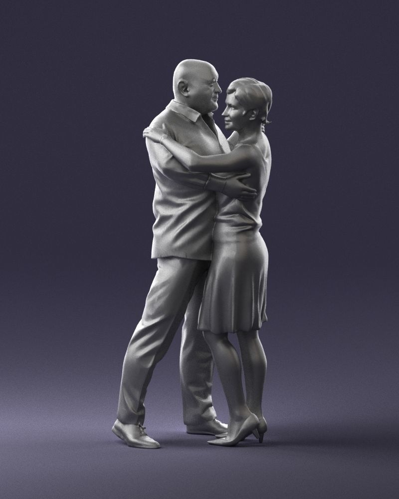 Man and woman dancing 0281 3D model_4