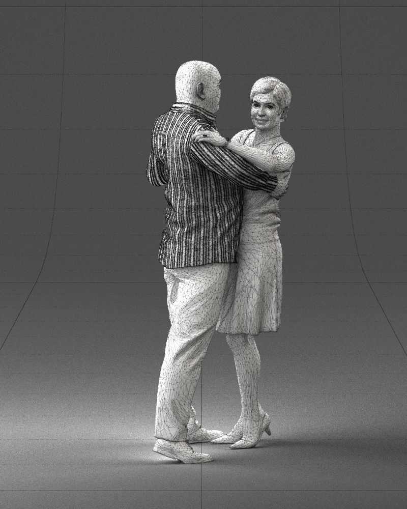 Man and woman dancing 0281 3D model_11