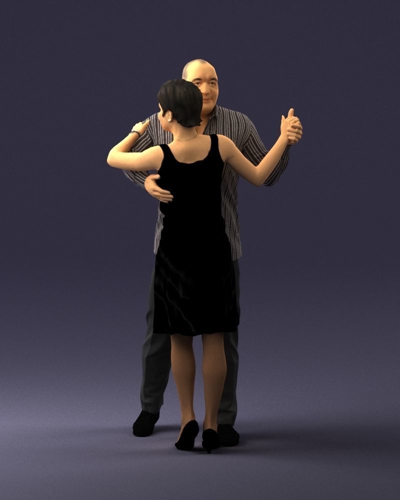 Man and woman dancing 0281 3D model_27