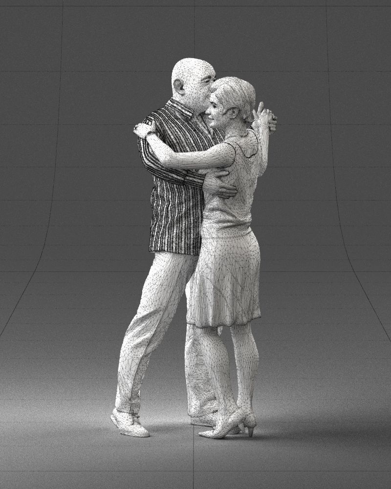 Man and woman dancing 0281 3D model_35