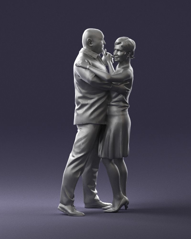 Man and woman dancing 0281 3D model_7