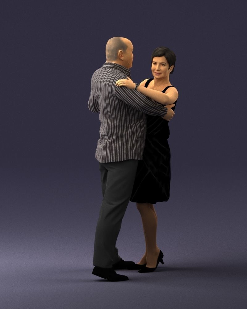 Man and woman dancing 0281 3D model_9