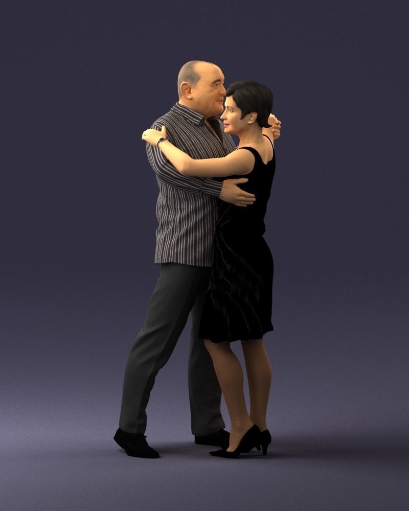 Man and woman dancing 0281 3D model_36